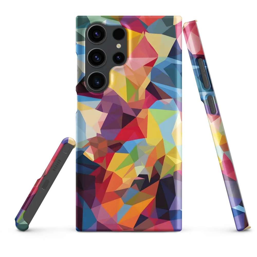 Playful Geometry: The Bear's Face | Phone Case |  S23 Ultra | Snap Case | Matte