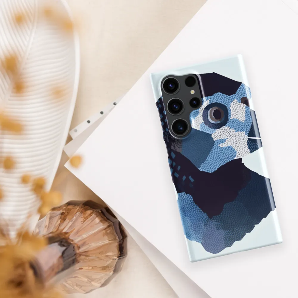 Abstract Avian Portrait in Blue