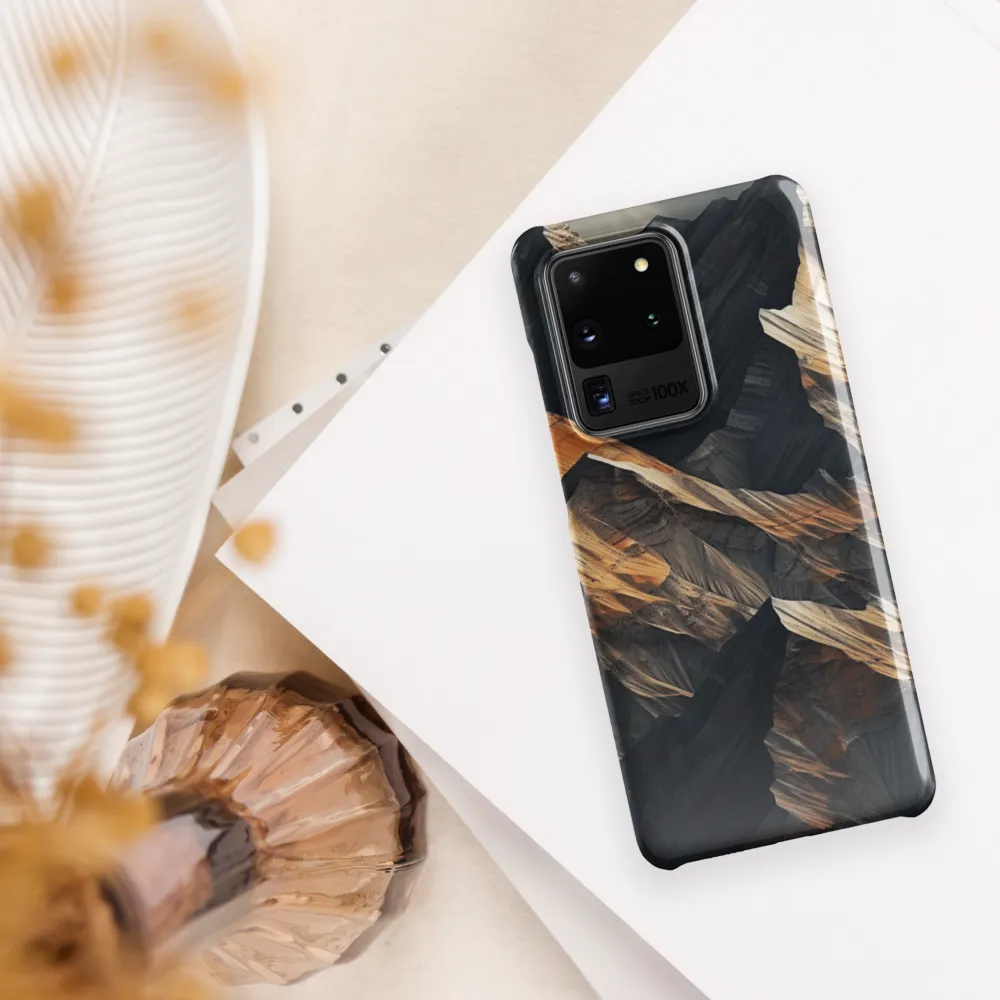Ethereal Peaks: A Dance of Light and Shadow | Phone Case |  S20 Ultra | Snap Case | Glossy