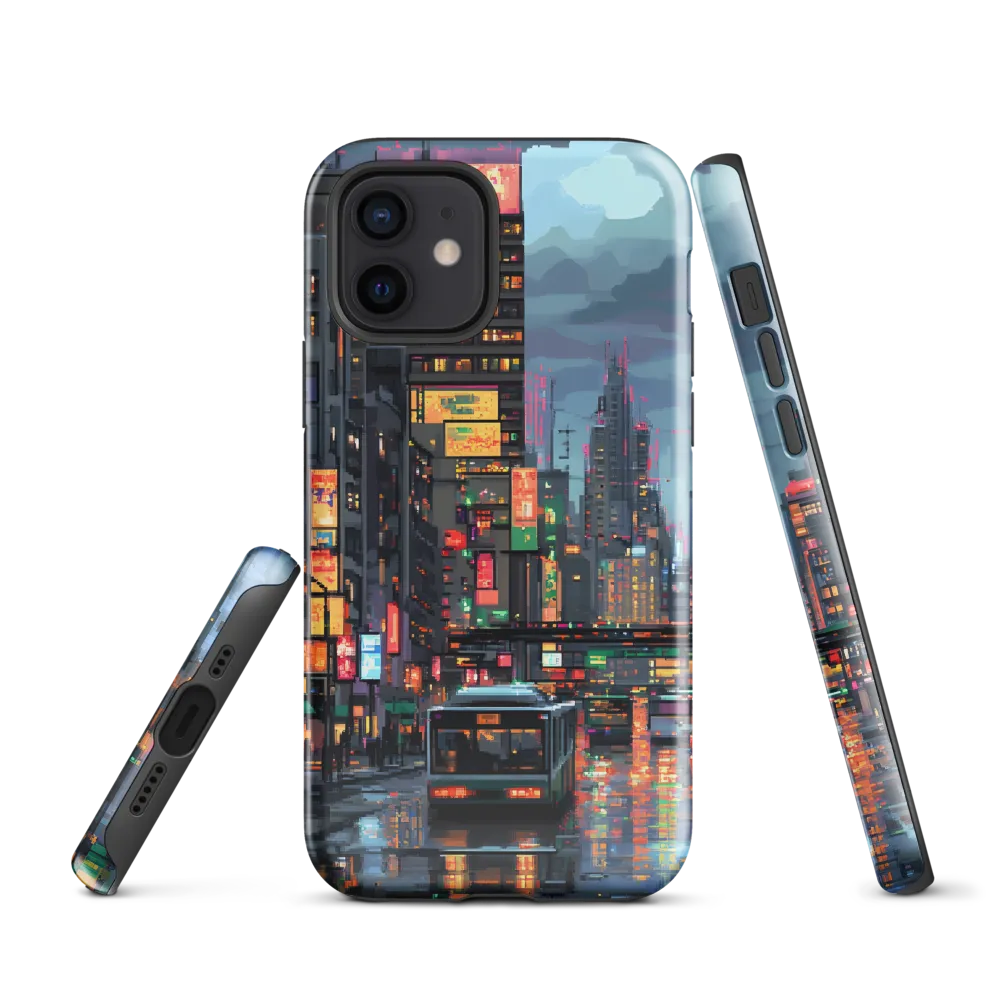 Neon Dreams: A Pixelated Urban Night
