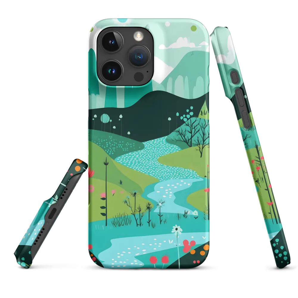 Whimsical River in a Lush Landscape