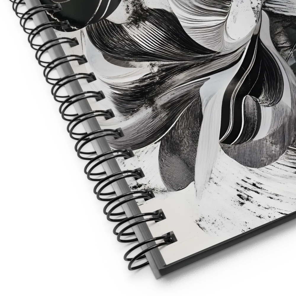 Fluid Harmony in Monochrome | Spiral Notebook