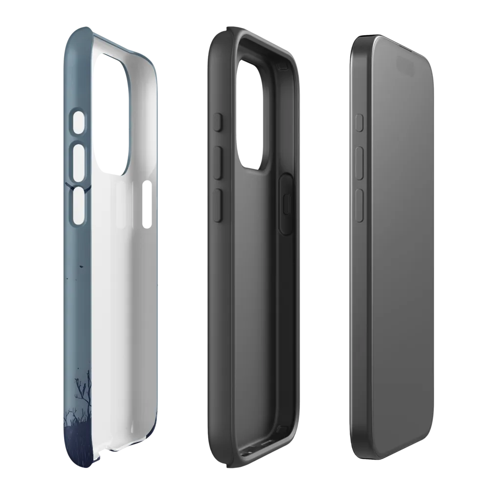 Contemplative Robot in a Barren Landscape | Phone Case |  15 Pro | Tough Case | Matte
