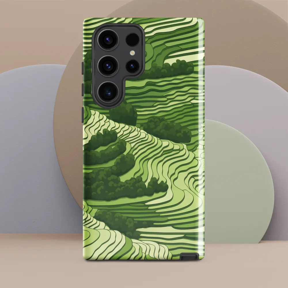 Waves of Green: An Abstract Landscape