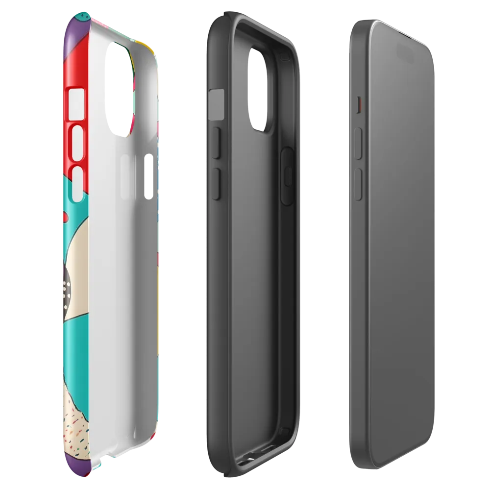 Playful Geometry in Color | Phone Case |  15 Plus | Tough Case | Glossy