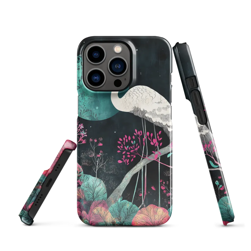 Ethereal Presence: Heron in a Floral Dreamscape