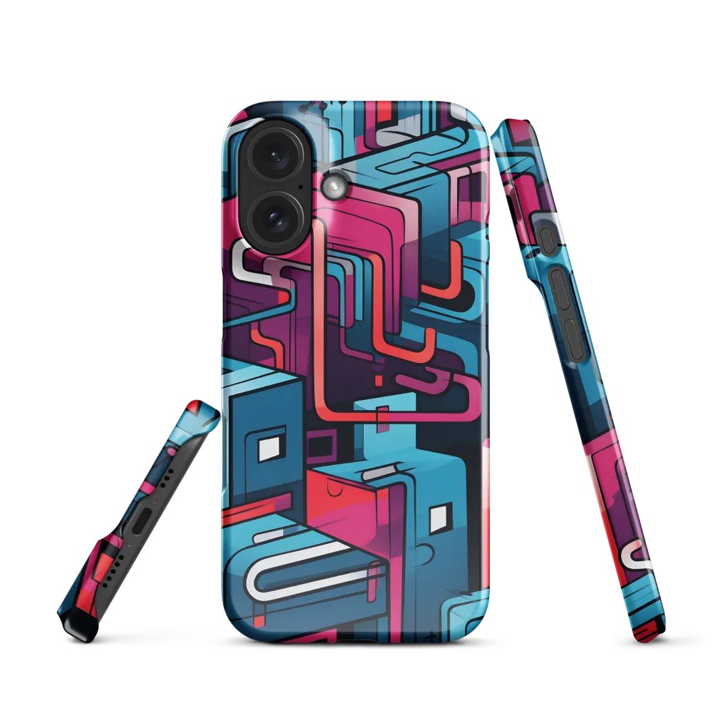 Dynamic Geometry: A Colorful Interplay | Phone Case