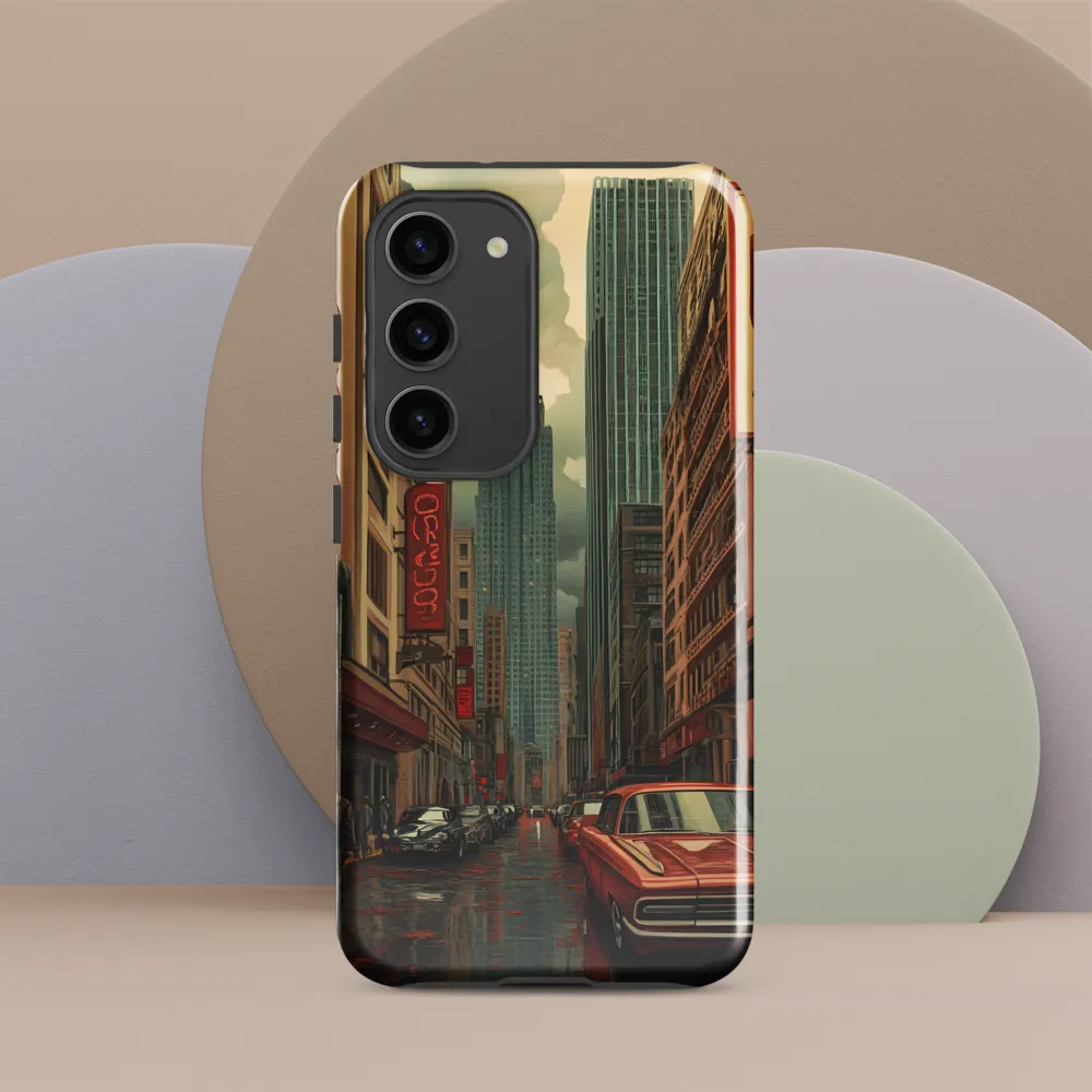 Nostalgic Cityscape: Reflections of a Forgotten Era | Phone Case |  S23 | Tough Case | Glossy