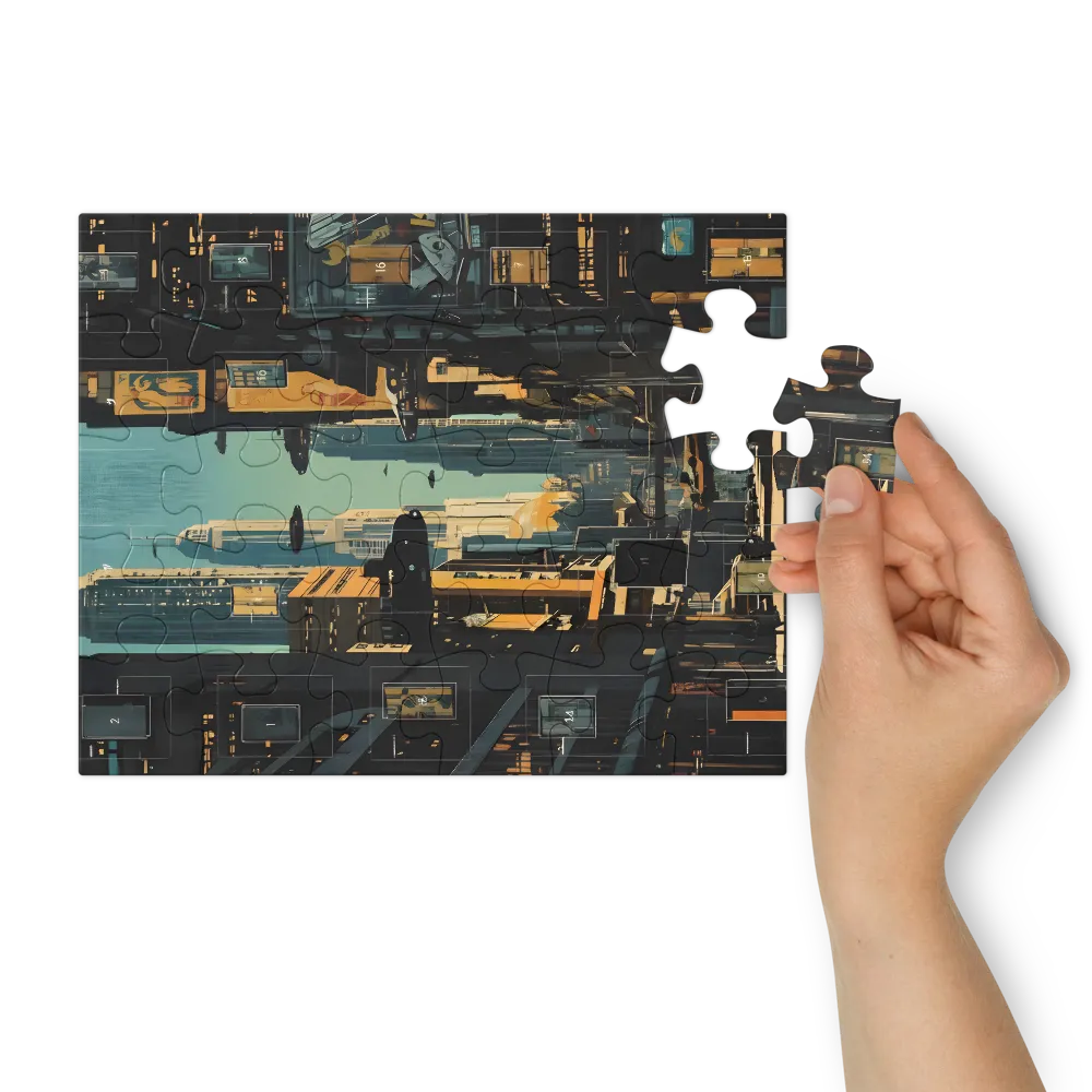 Skyway Metropolis 
 Jigsaw Puzzle in Tin Box