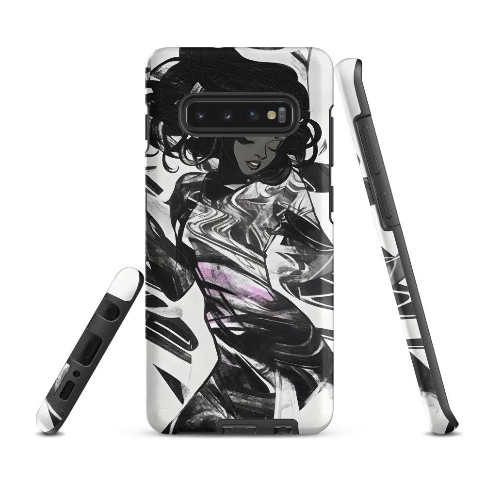 Fluid Grace: The Dance of Shadows | Phone Case |  S10 Plus | Tough Case | Matte