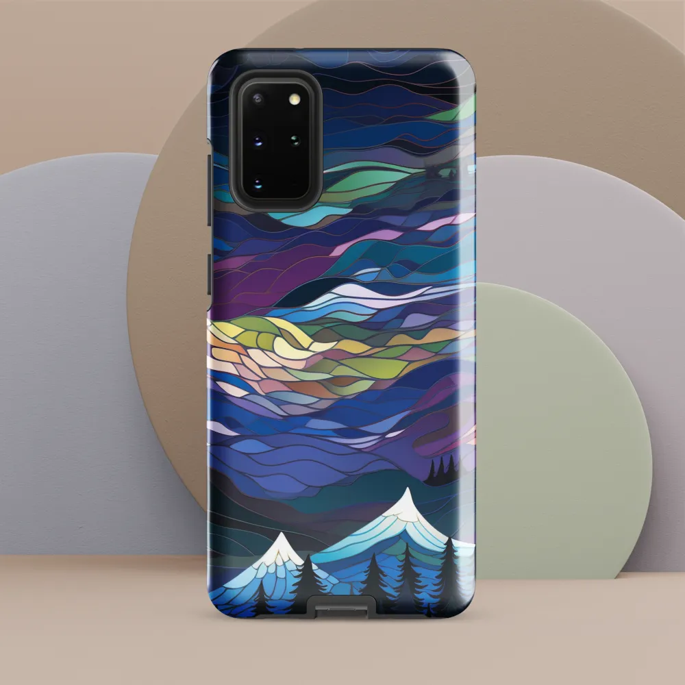 Twilight Peaks: An Abstract Mountain Landscape