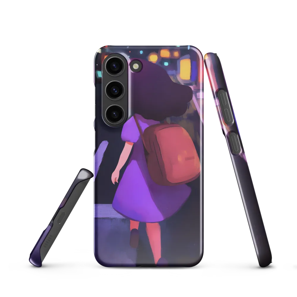 Wandering Through Neon Dreams | Phone Case |  S23 | Snap Case | Glossy