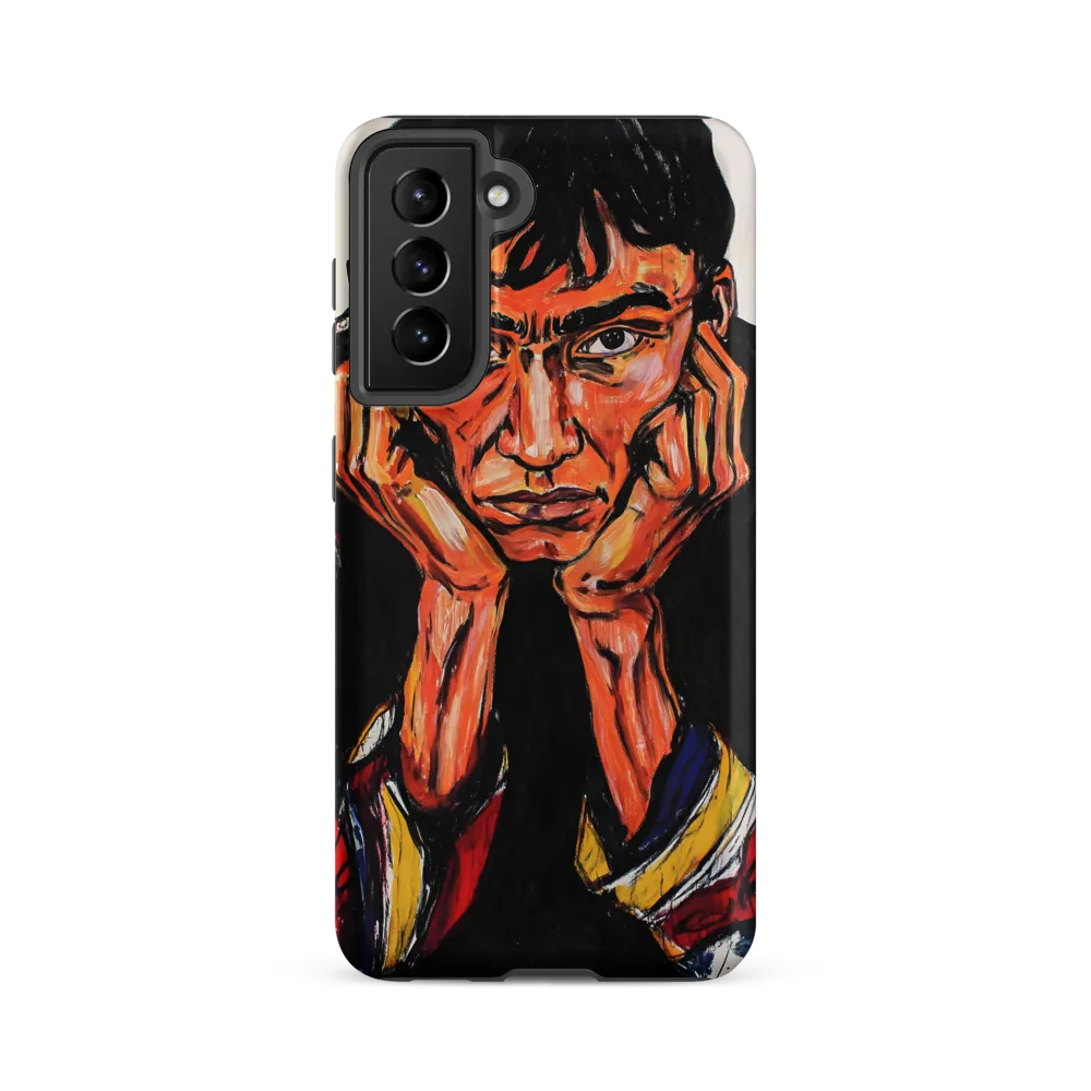 Contemplative Intensity: An Expressionist Portrait