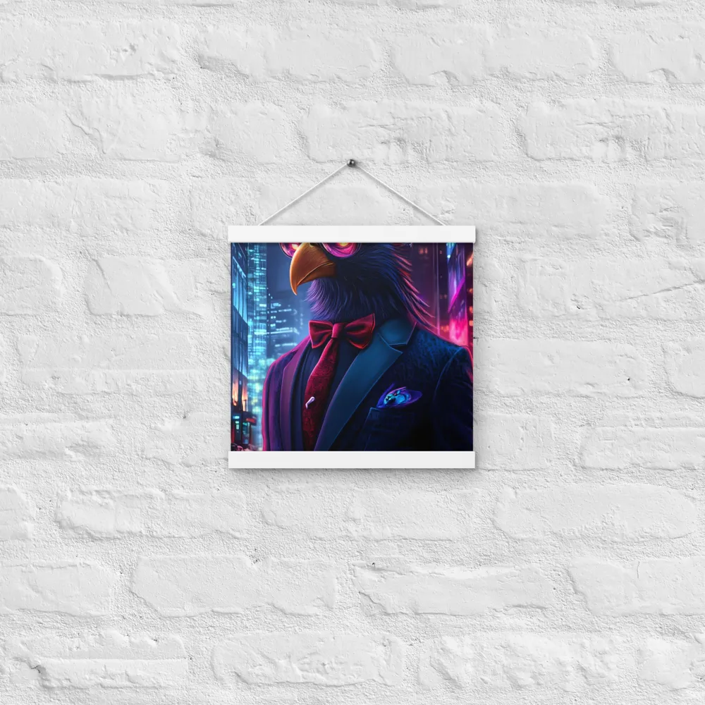 The Dapper Avian | Poster With White Wood Hanger | 12″×12″
