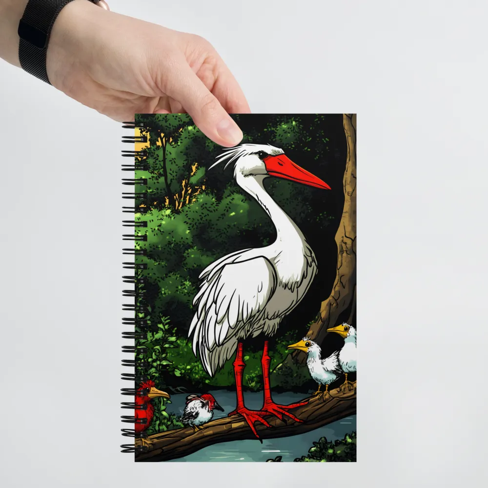 Unity in Nature: The Avian Gathering | Spiral Notebook