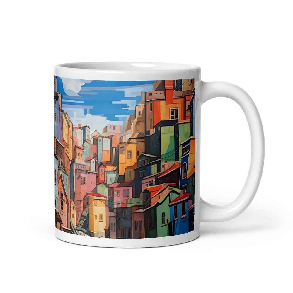 Whimsical Heights: A Vibrant Cityscape | Mug with White inside | 11 oz