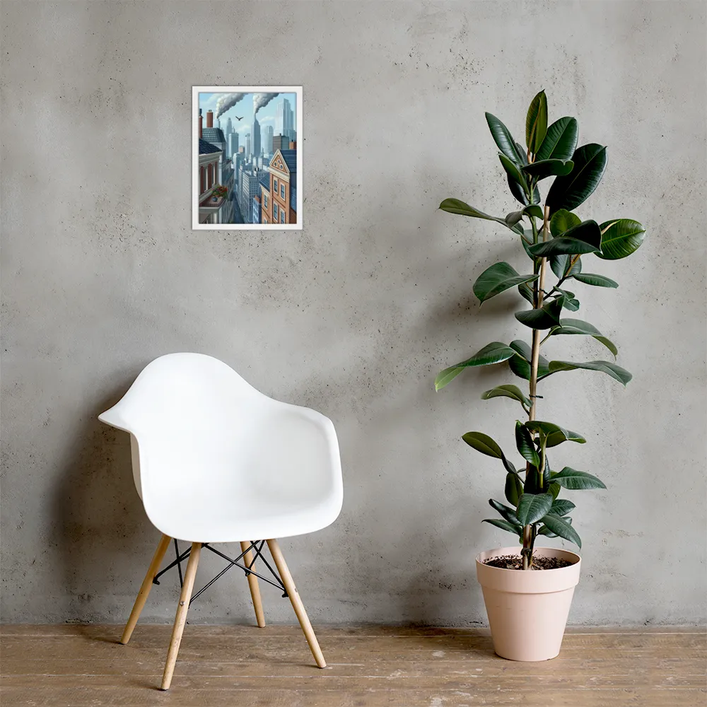 Urban Symphony | Poster with White Frame | 12″×16″