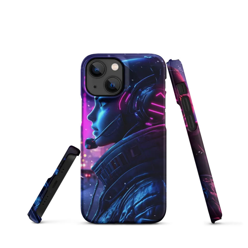 Dystopian Elegance: Cyberpunk Figure in Neon
