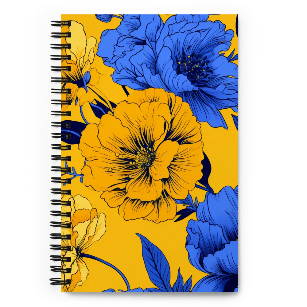 Vibrant Floral Harmony | Spiral Notebook