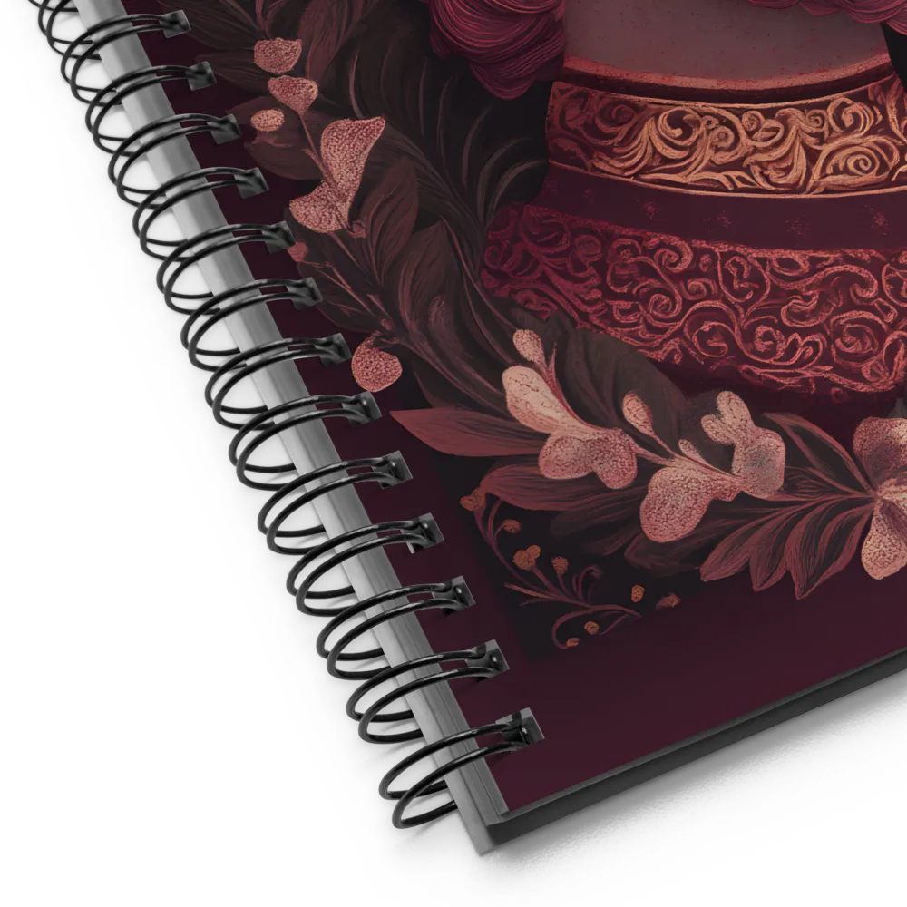 Ethereal Elegance: A Floral Representation | Spiral Notebook