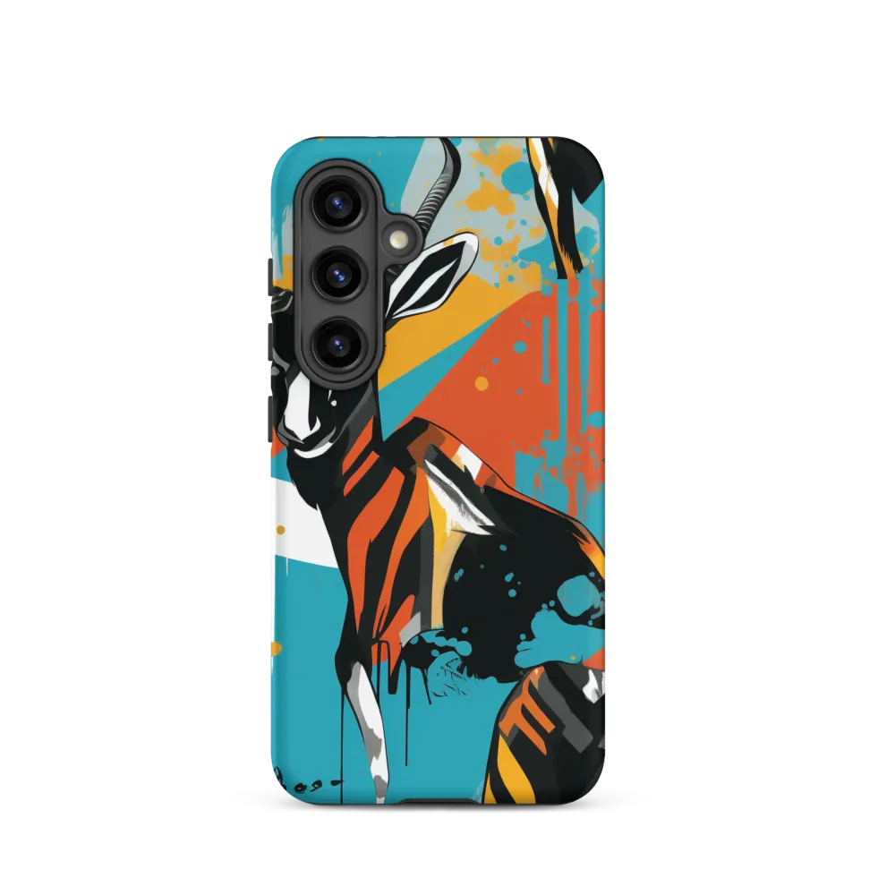 Dynamic Antelope in Vivid Abstract