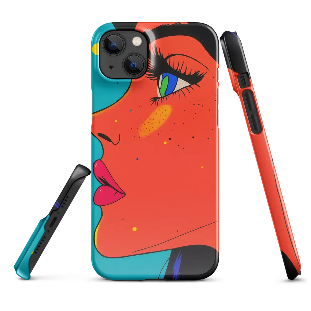 Vibrant Feminine Profile in Pop Art