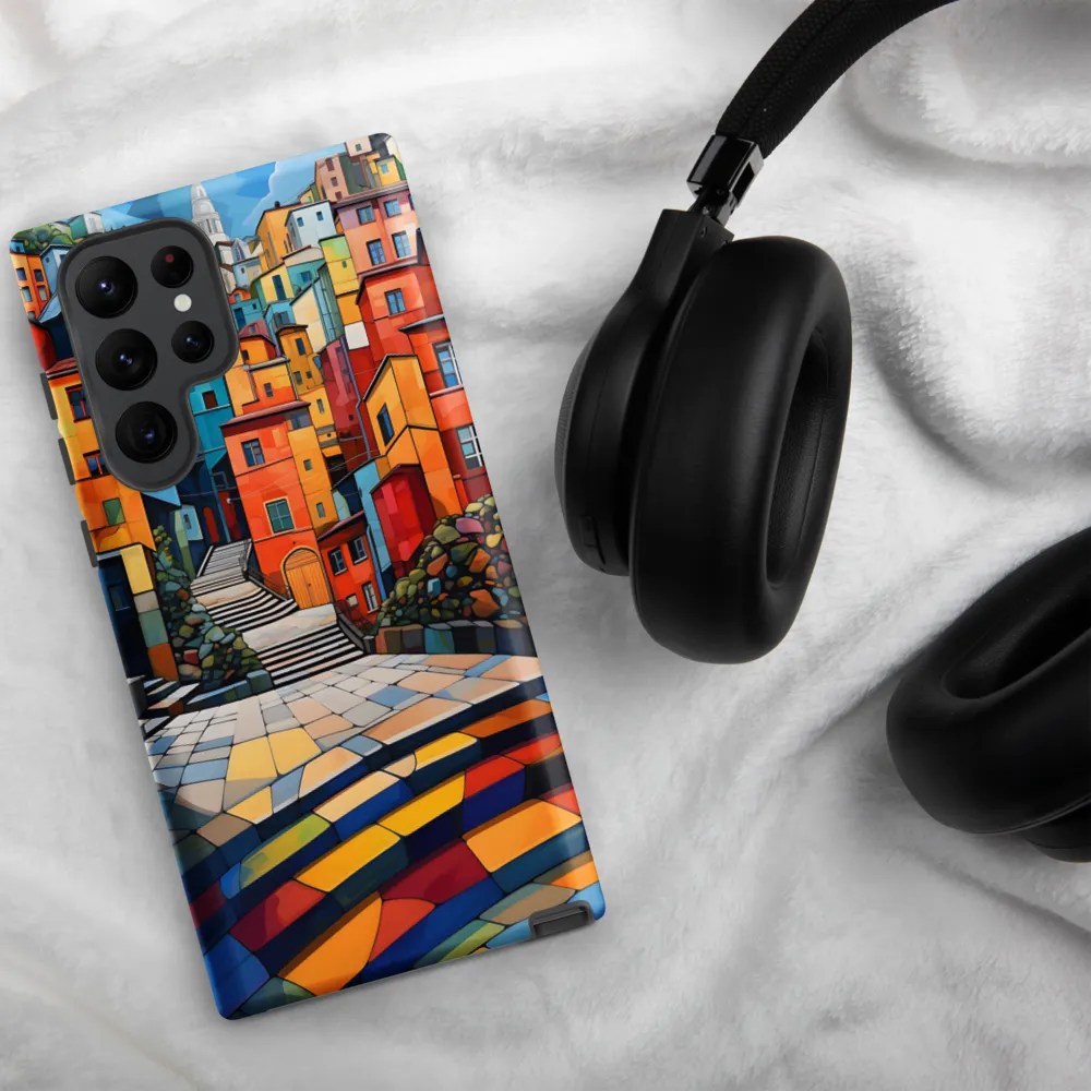 Vibrant Village: A Cubist Journey