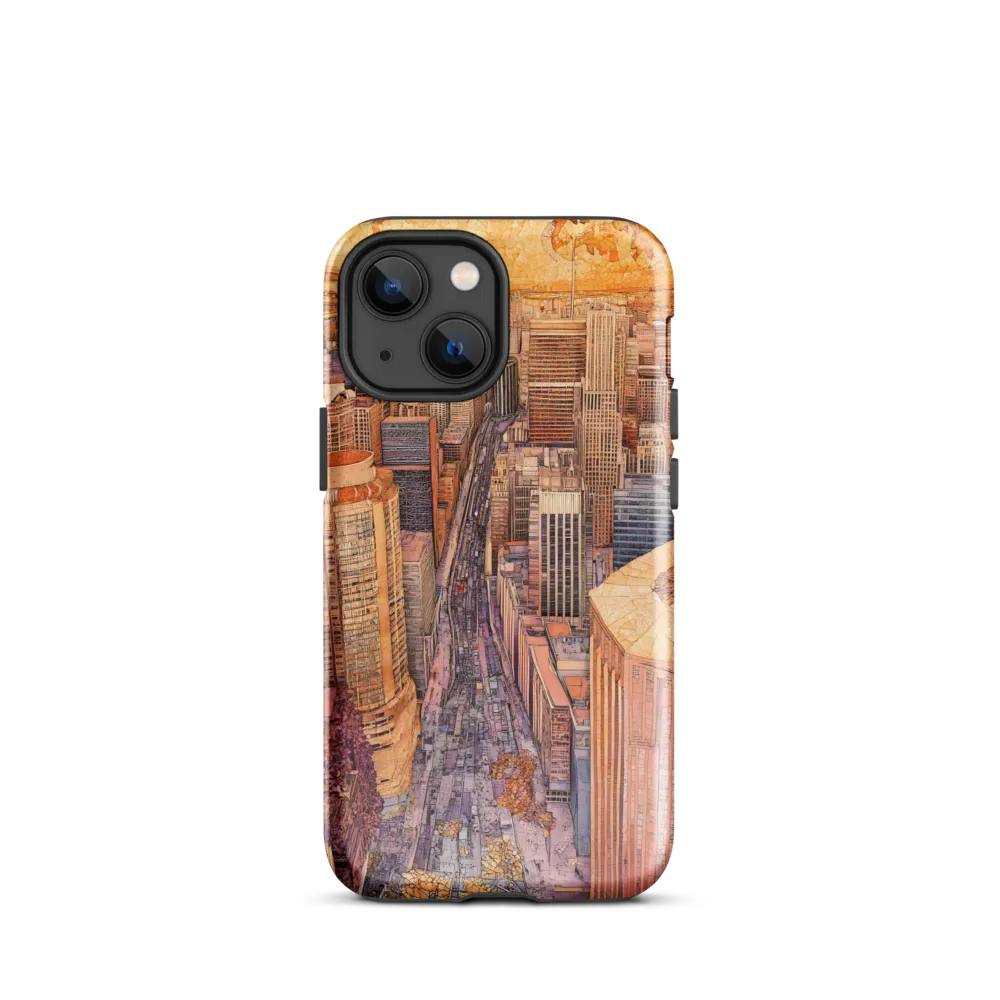 Mosaic Cityscape at Dusk