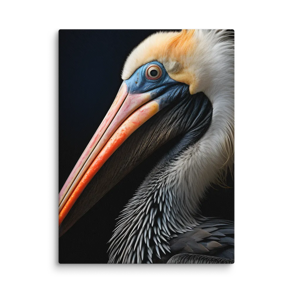 Majestic Portrait of a Pelican | Canvas | 12″×16″