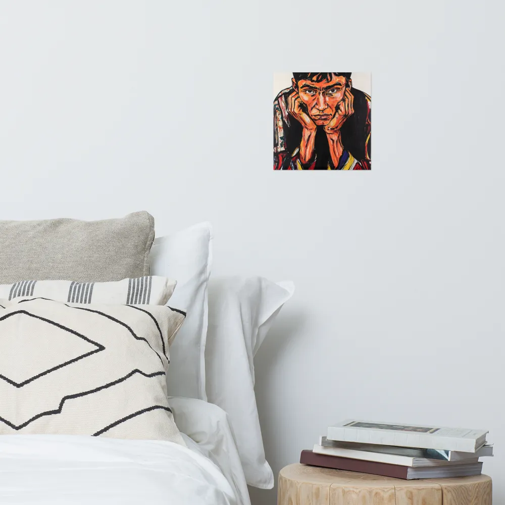 Contemplative Intensity: An Expressionist Portrait