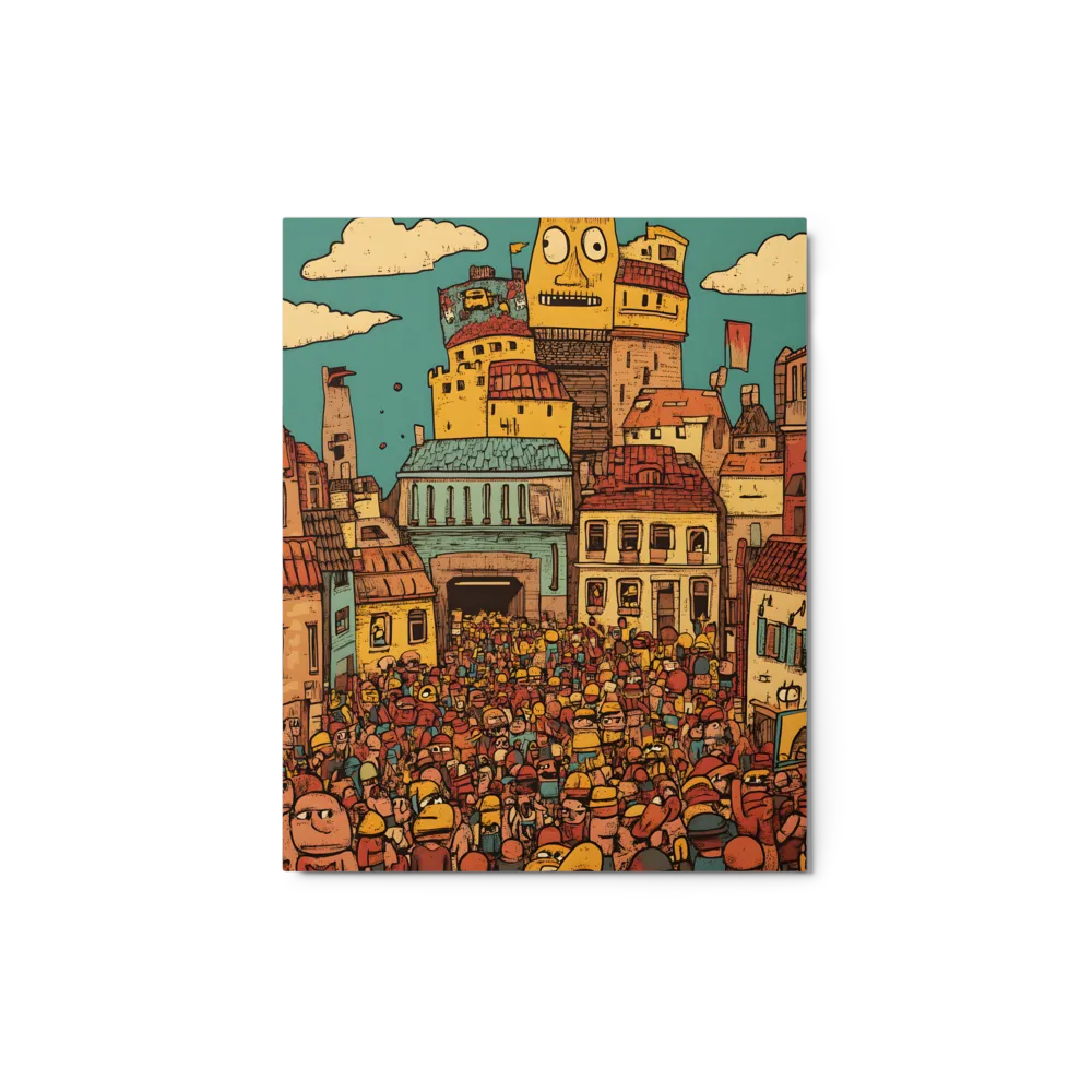 The Quirky City Gathering | Metal Print | 8″×10″
