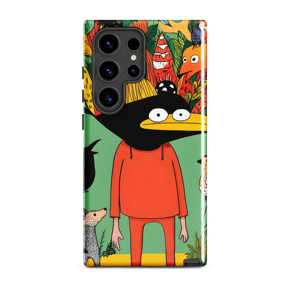 Whimsical Encounter in a Colorful Jungle