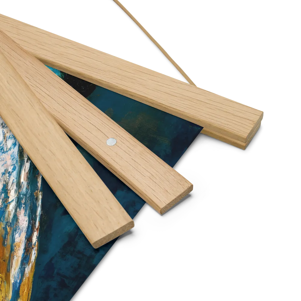 Majestic Absurdity: The Hat-Wearing Bird | Poster With Oak Wood Hanger | 10″×10″