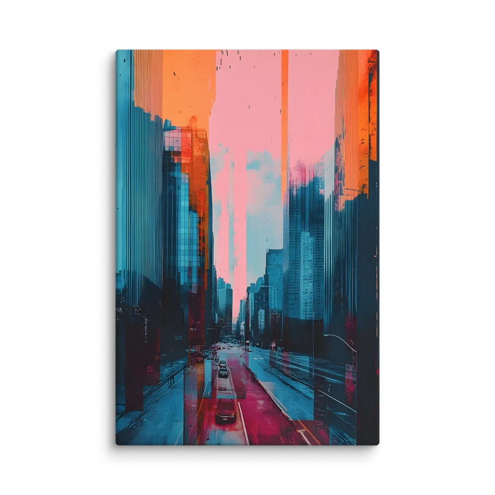 Urban Symphony: A Study in Color and Form | Canvas | 32″×48″