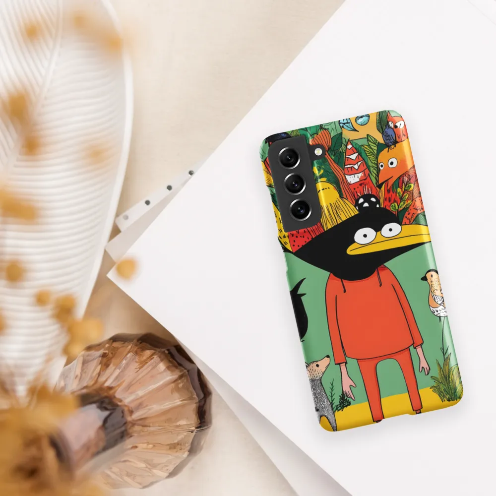 Whimsical Encounter in a Colorful Jungle
