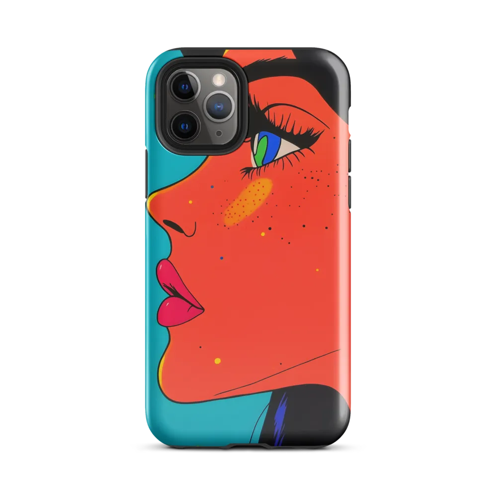 Vibrant Feminine Profile in Pop Art