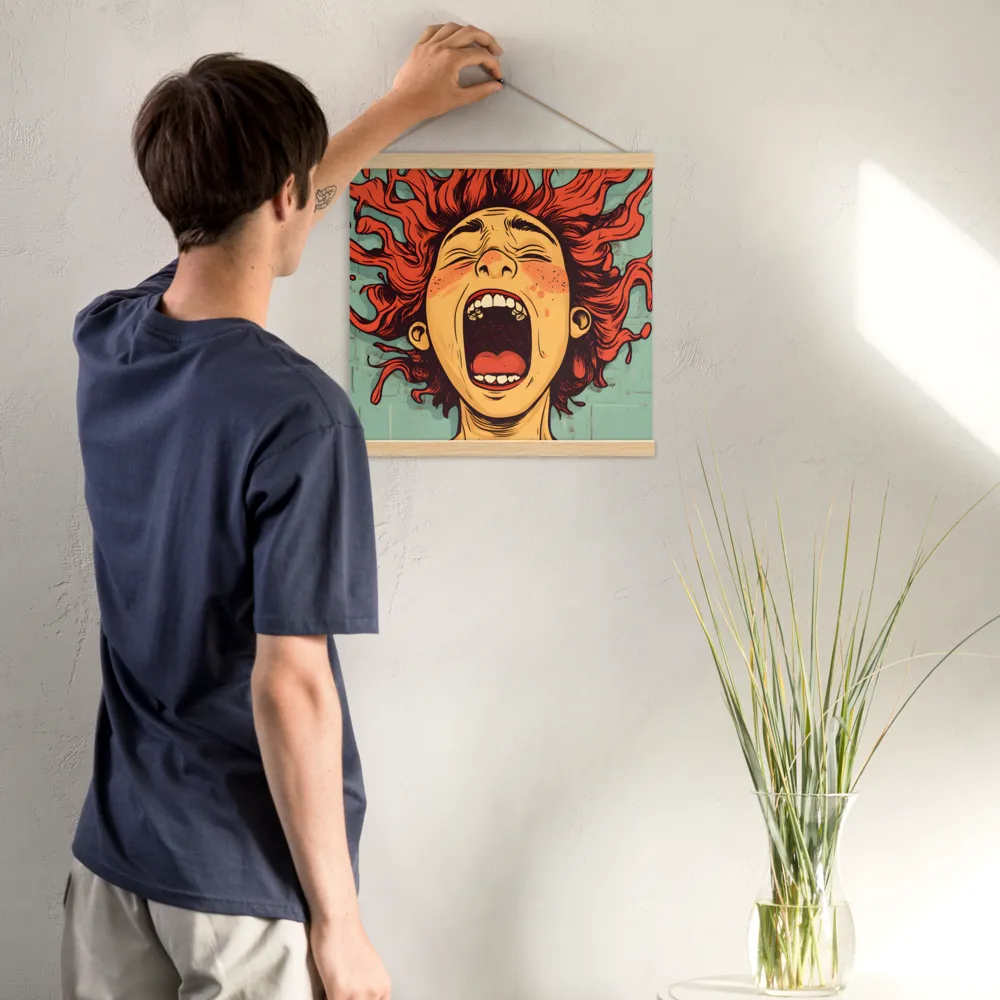 Fury Unleashed | Poster With Oak Wood Hanger | 16″×16″
