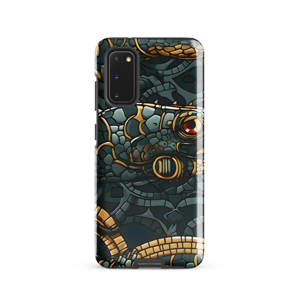 Reptilian Elegance: A Digital Art Nouveau Tapestry