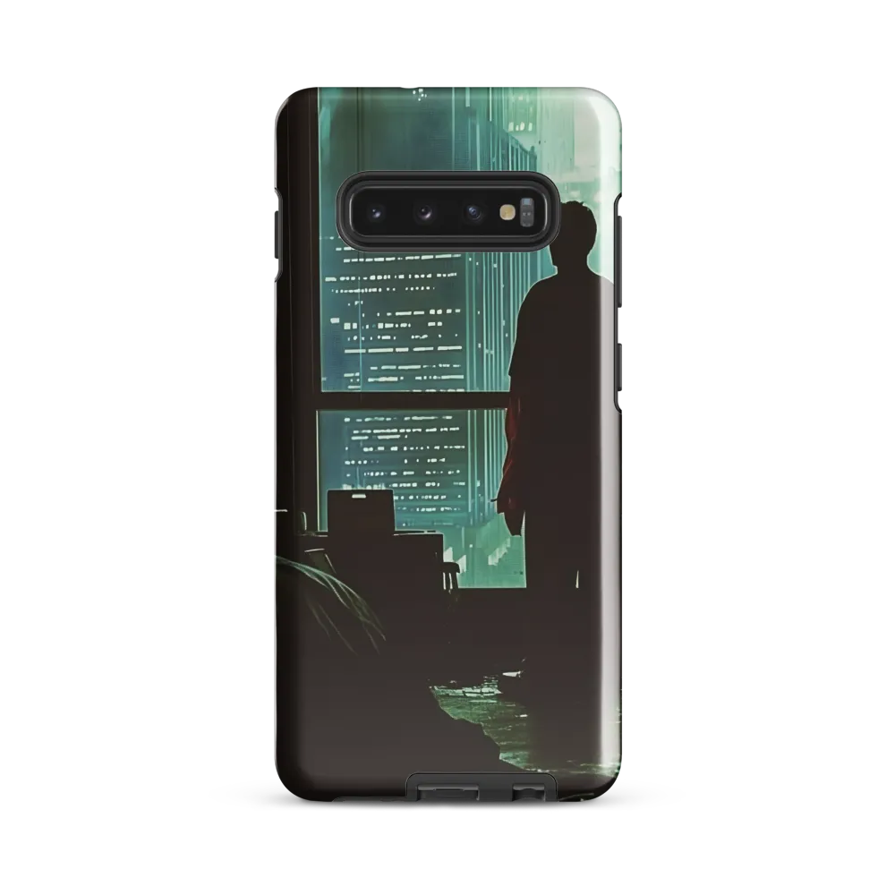 Silent Contemplation in a Futuristic Dystopia | Phone Case |  S10 Plus | Tough Case | Glossy