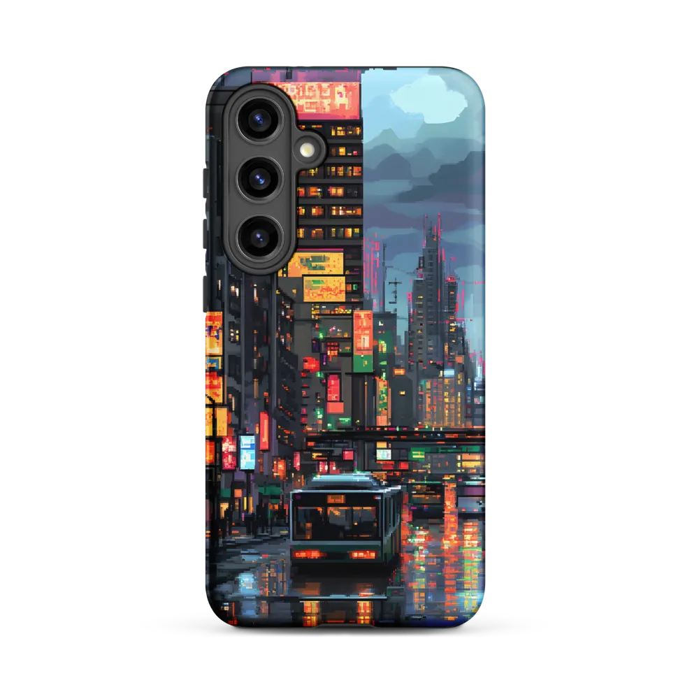 Neon Dreams: A Pixelated Urban Night