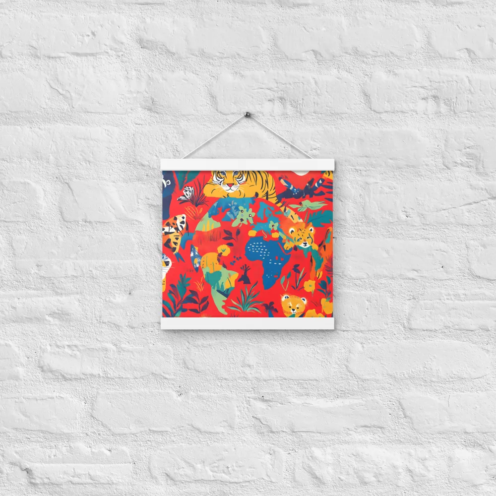 Wild Wonders of the Globe | Poster With White Wood Hanger | 12″×12″