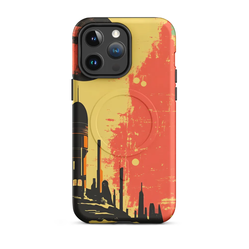Journey to the Stars: A Retro-Futuristic Landscape | Phone Case |  14 Pro Max | MagSafe® Tough Case | Matte