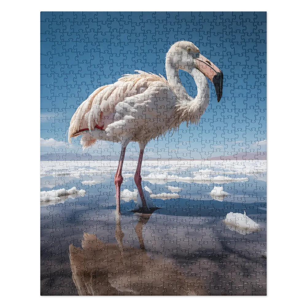 Graceful Solitude of a Flamingo | Jigsaw Puzzle | 520 pieces