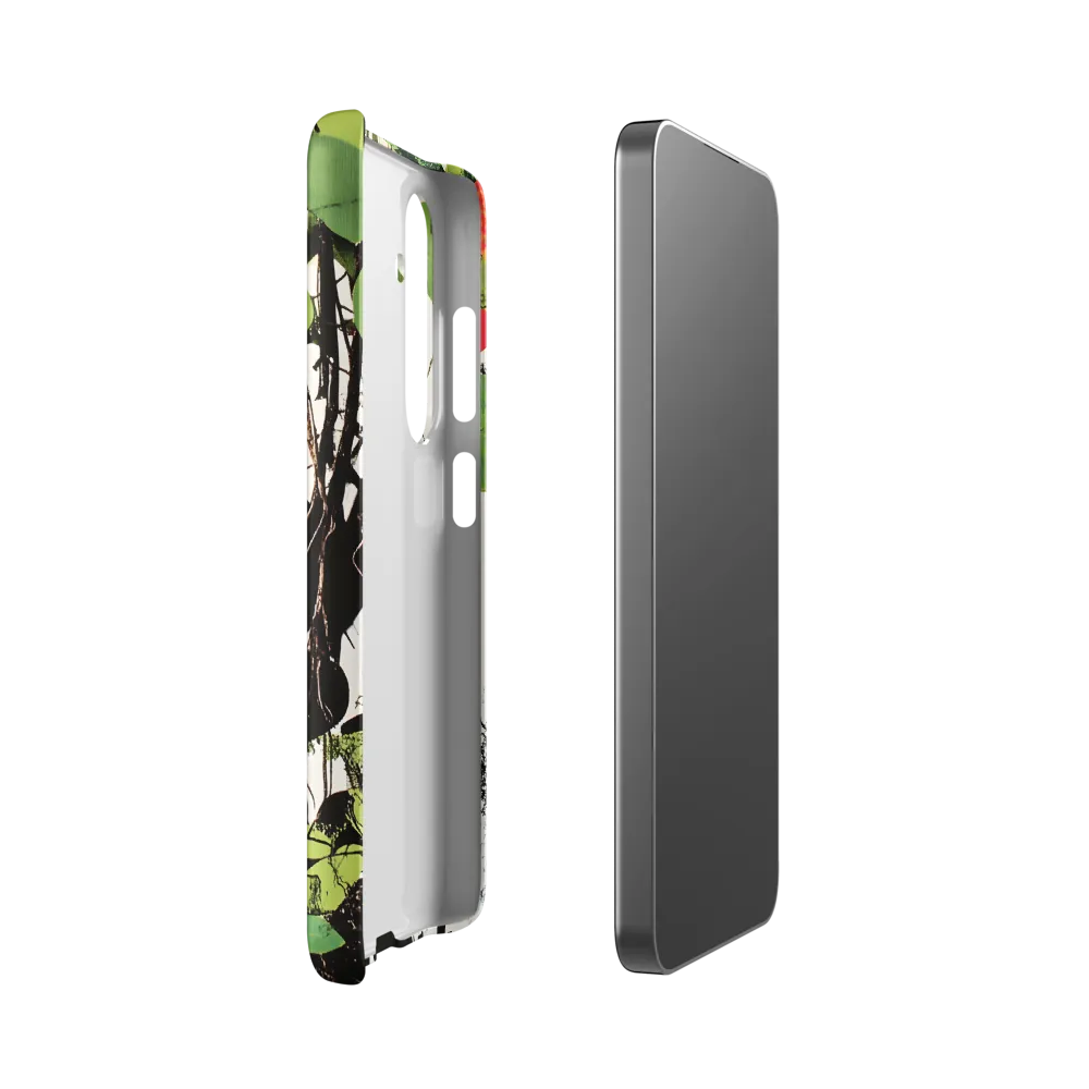 Nature's Geometry: A Contemporary Collage | Phone Case |  S24 | Snap Case | Matte
