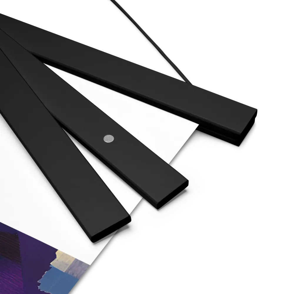 Tranquil Geometry: A Journey Through Color | Poster With Black Wood Hanger | 18″×24″