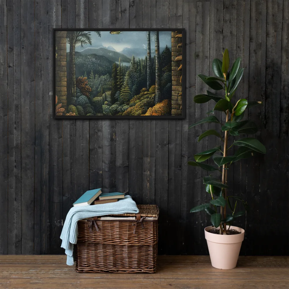 Whispers of the Enchanted Forest | Canvas with Black Frame | 24″×36″