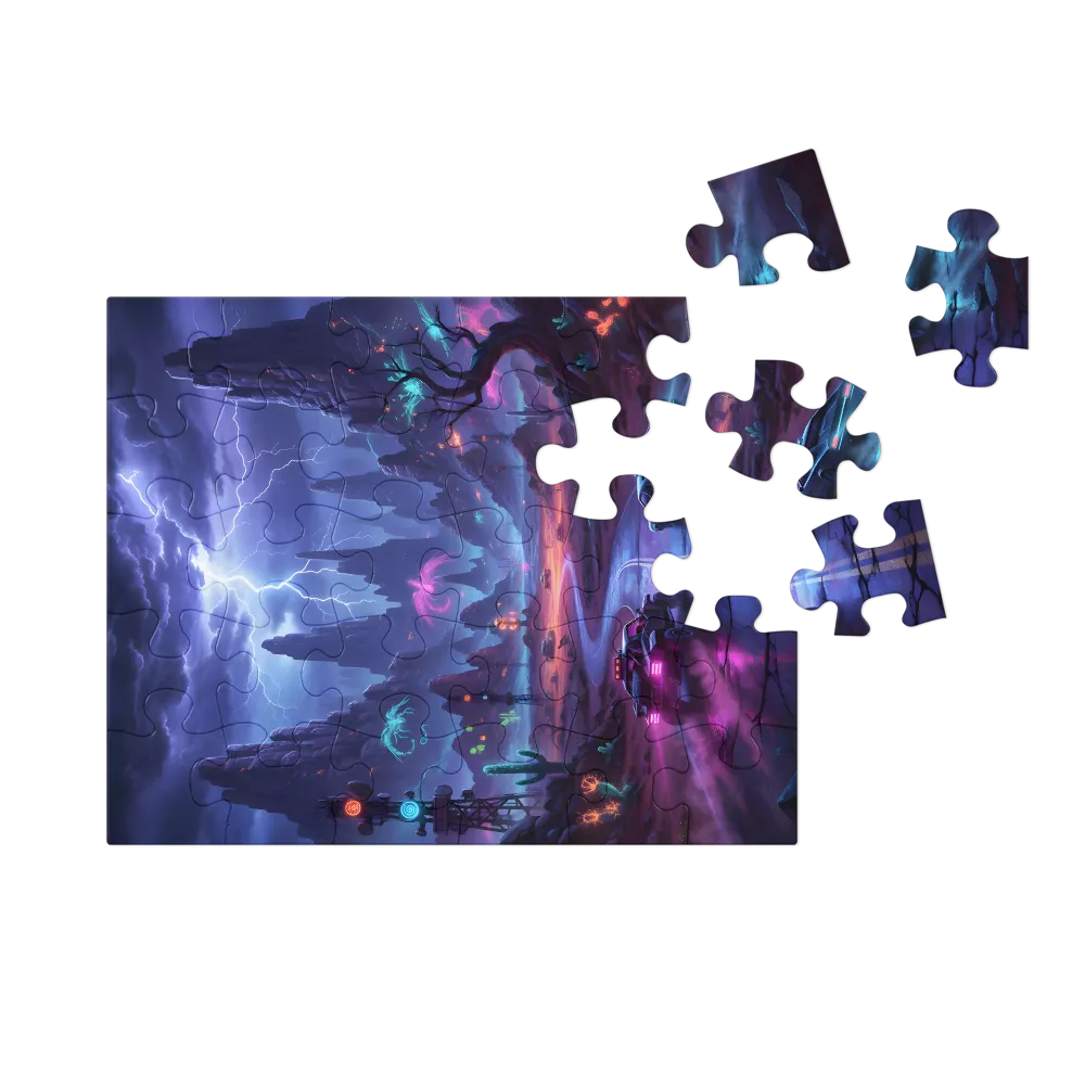 Neon Desert Drive 
 Jigsaw Puzzle in Tin Box