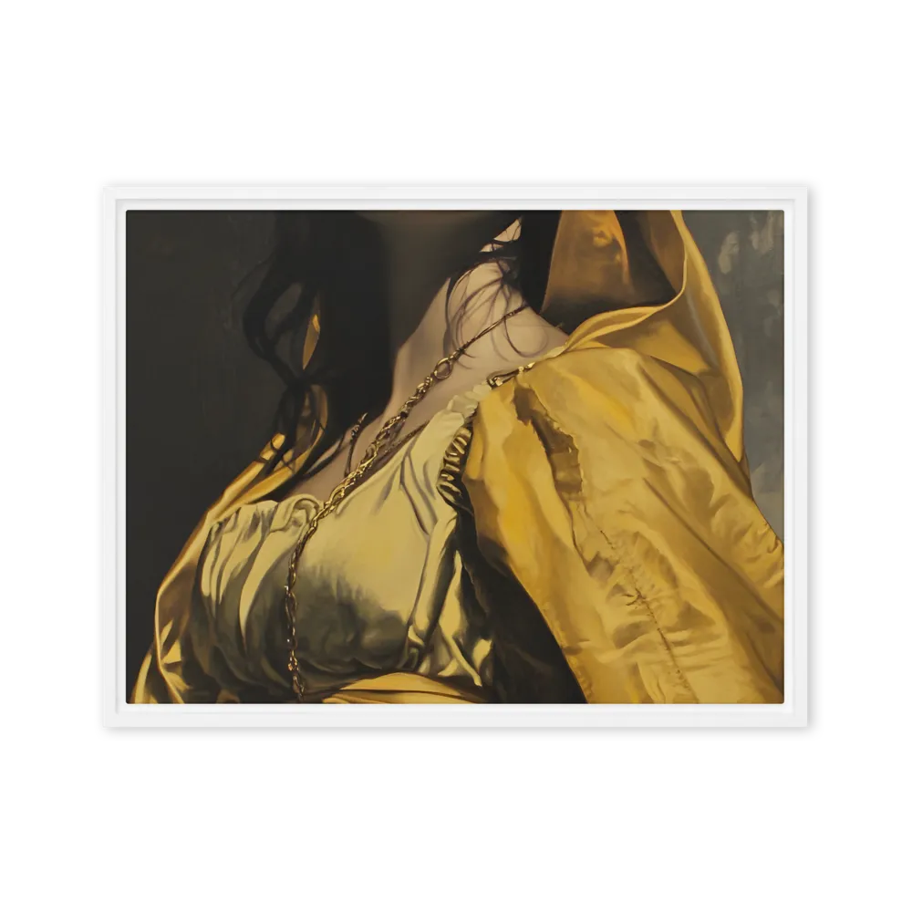 Veiled Confidence | Canvas with White Frame | 18″×24″