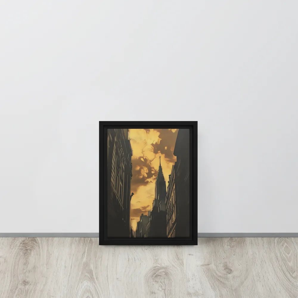 The Twilight Streets | Canvas with White Frame | 9″×12″