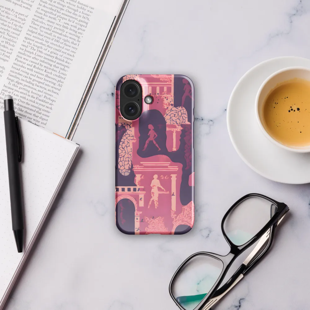 Whimsical Interplay of Figures and Architecture | Phone Case |  16 | Snap Case | Glossy